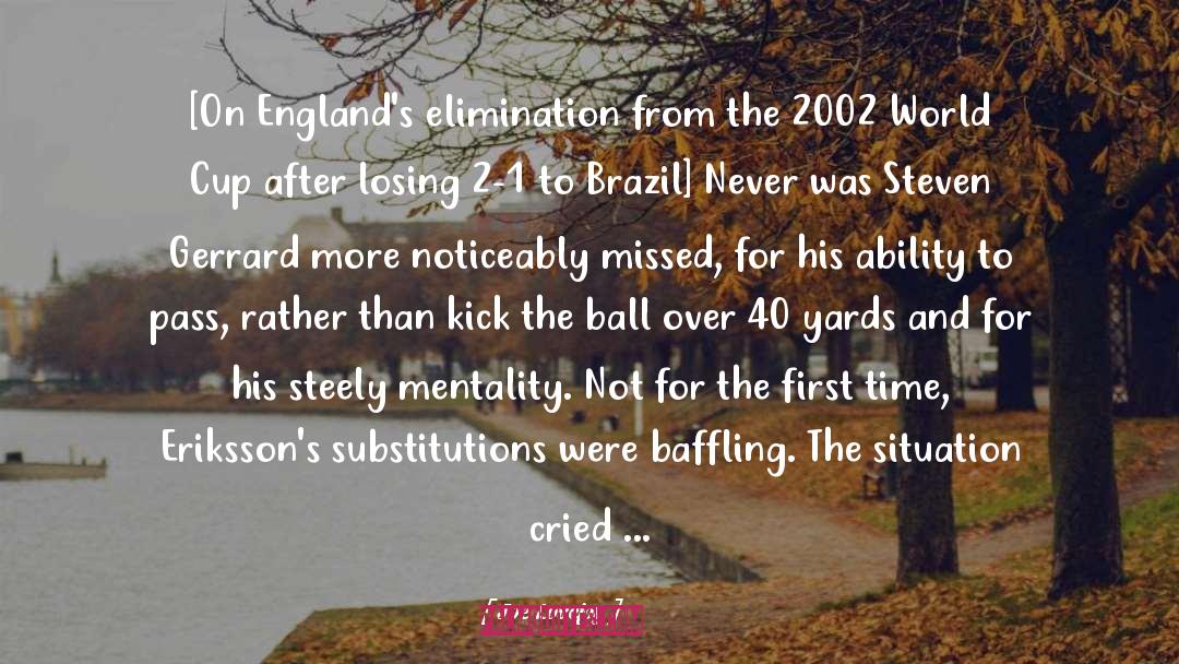 England World Cup Football quotes by Joe Lovejoy