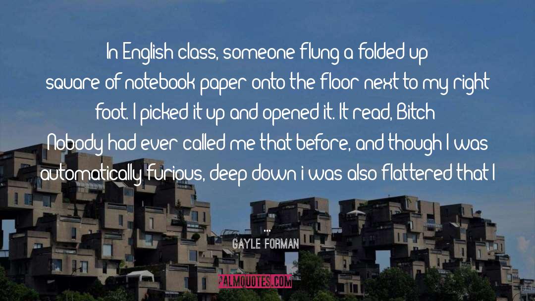 English Class quotes by Gayle Forman