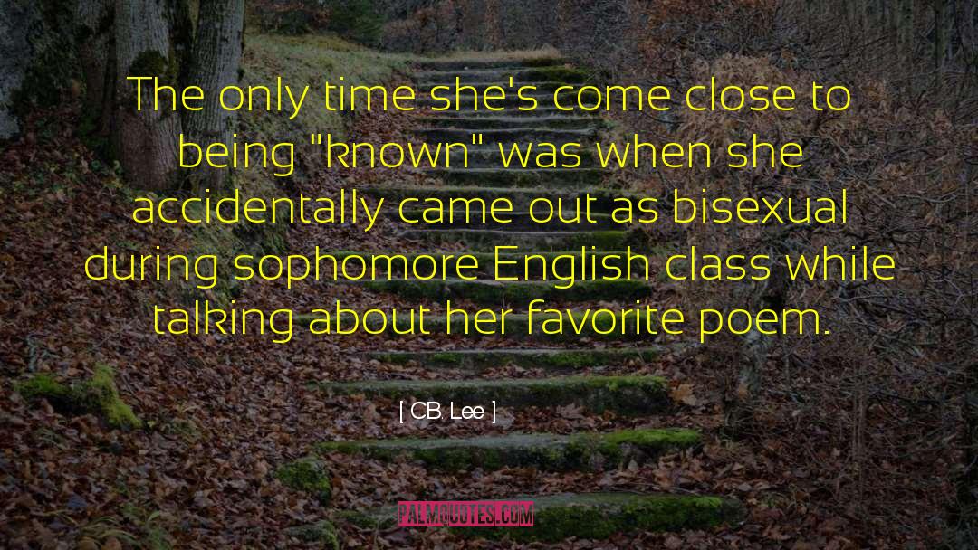 English Class quotes by C.B. Lee