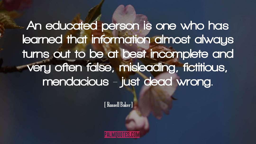 English Education quotes by Russell Baker