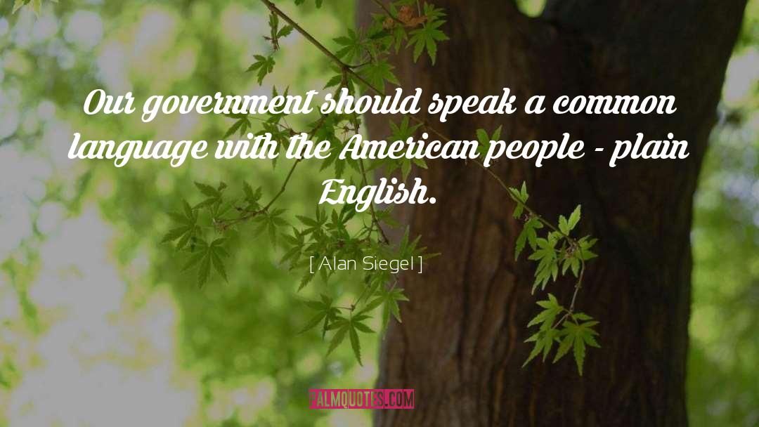 English Government quotes by Alan Siegel