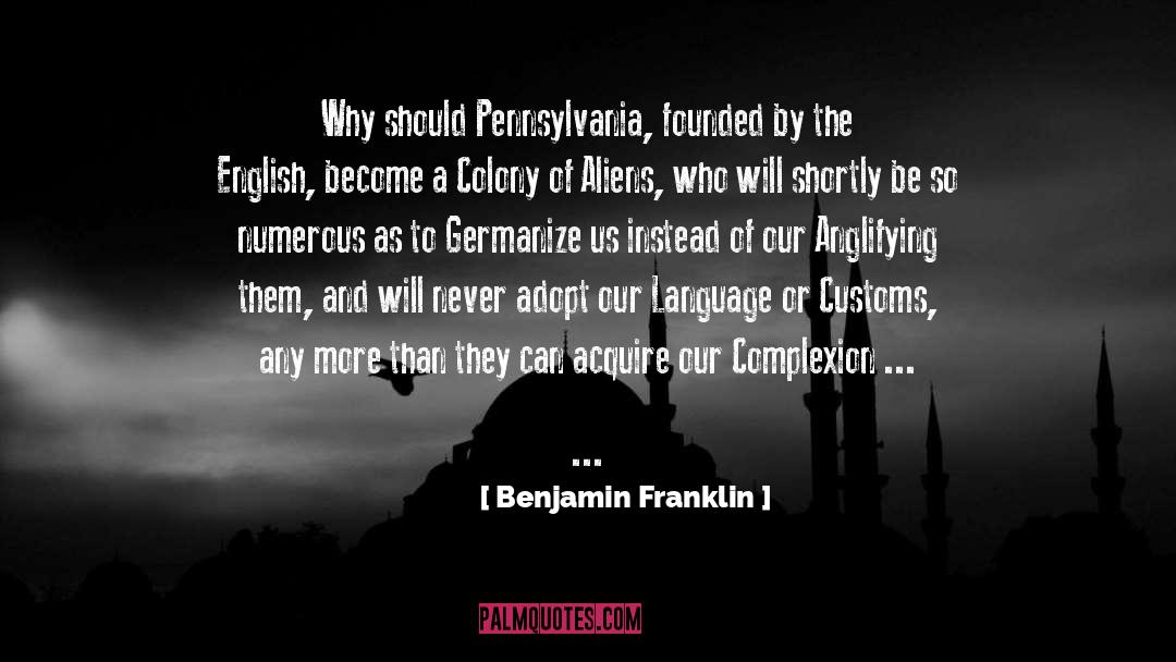 English Linguistic quotes by Benjamin Franklin
