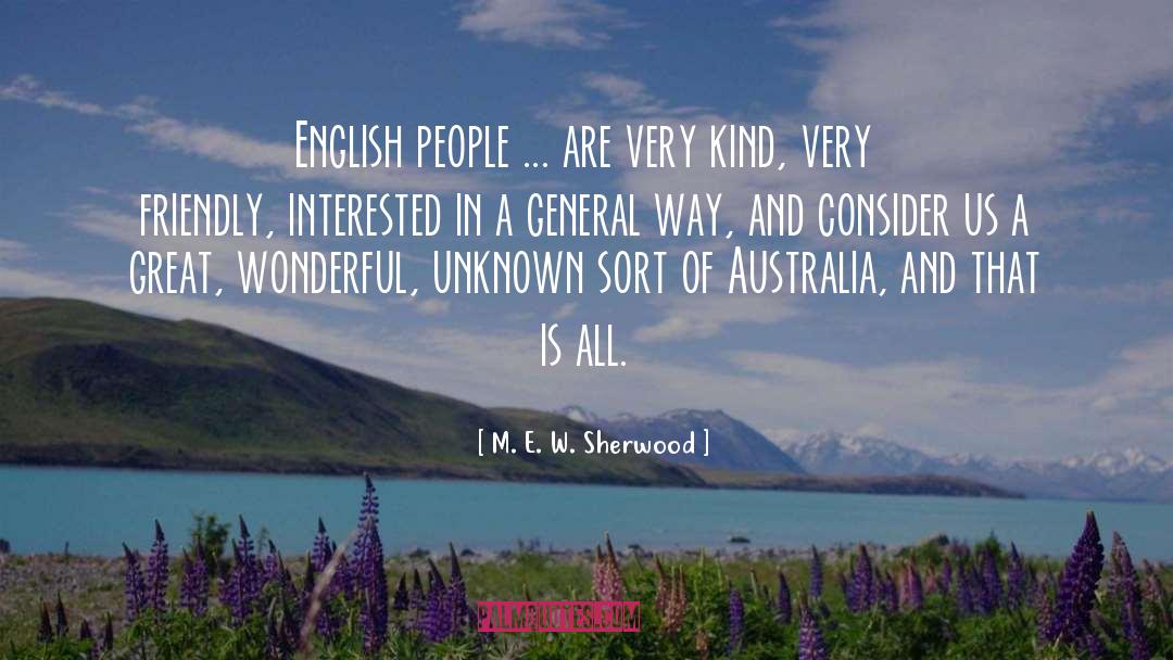 English People quotes by M. E. W. Sherwood