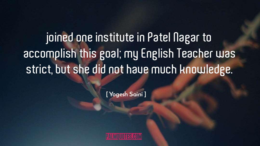 English Teacher quotes by Yogesh Saini