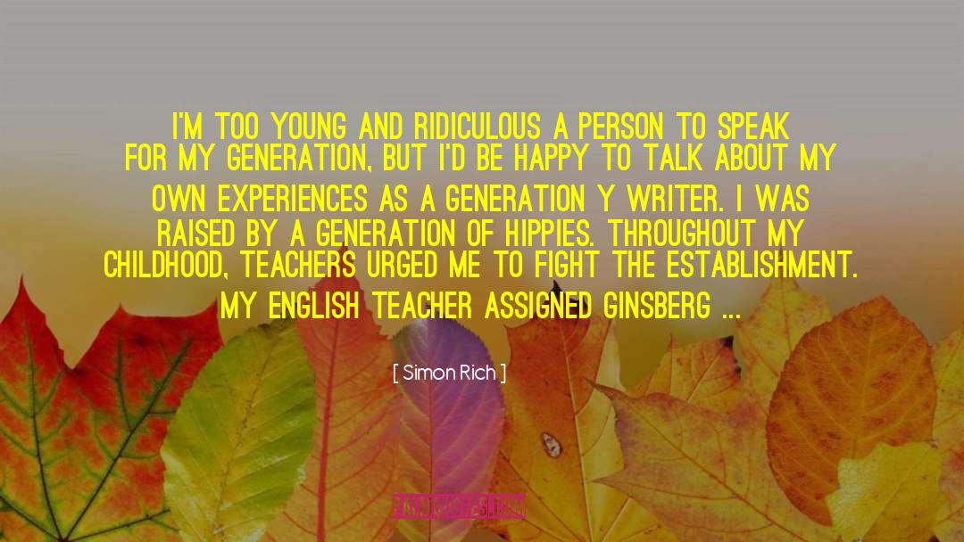 English Teacher quotes by Simon Rich