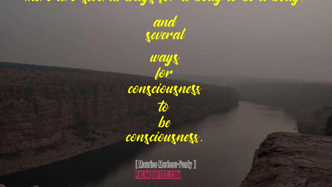 Enhance Consciousness quotes by Maurice Merleau-Ponty