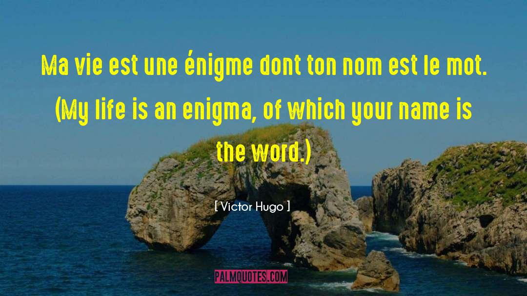 Enigma quotes by Victor Hugo