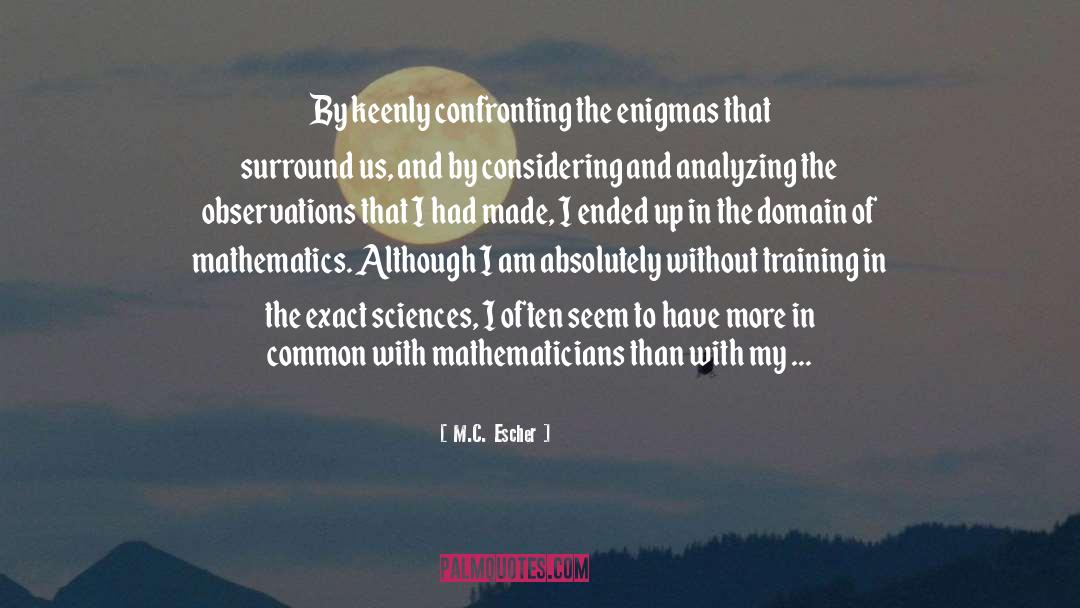 Enigma quotes by M.C. Escher