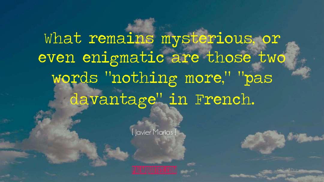 Enigmatic quotes by Javier Marias