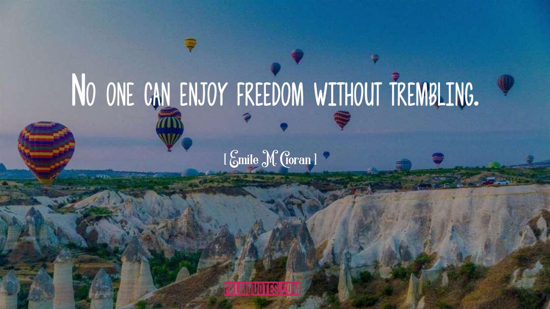 Enjoy Freedom quotes by Emile M. Cioran