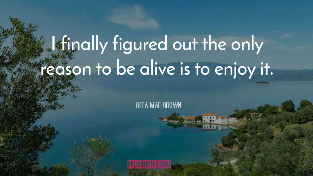 Enjoy Life To The Fullest quotes by Rita Mae Brown