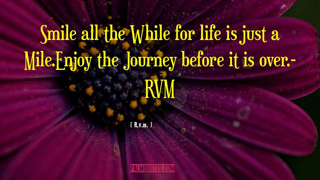 Enjoy The Journey quotes by R.v.m.