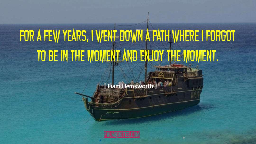 Enjoy The Moment quotes by Liam Hemsworth