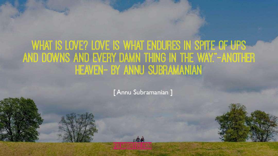 Enjoy The Ups And Downs Of Life quotes by Annu Subramanian