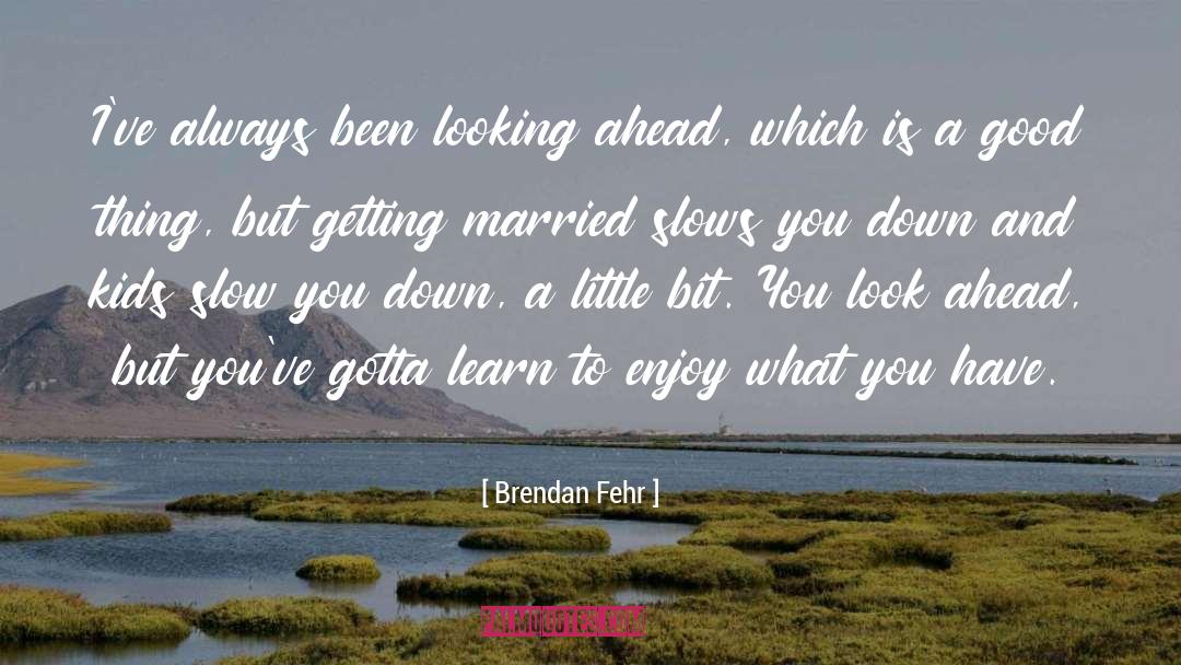 Enjoy What You Have quotes by Brendan Fehr