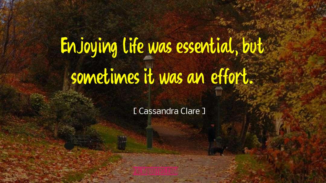 Enjoying Life quotes by Cassandra Clare