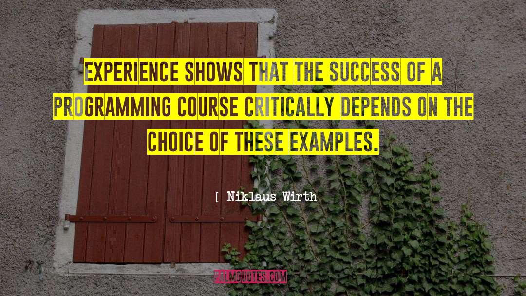 Enjoying Success quotes by Niklaus Wirth