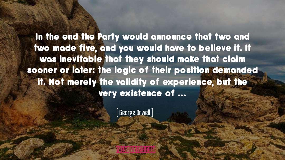 Enjoying The Party quotes by George Orwell