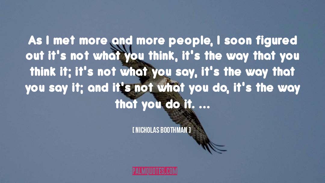 Enjoying What You Do quotes by Nicholas Boothman
