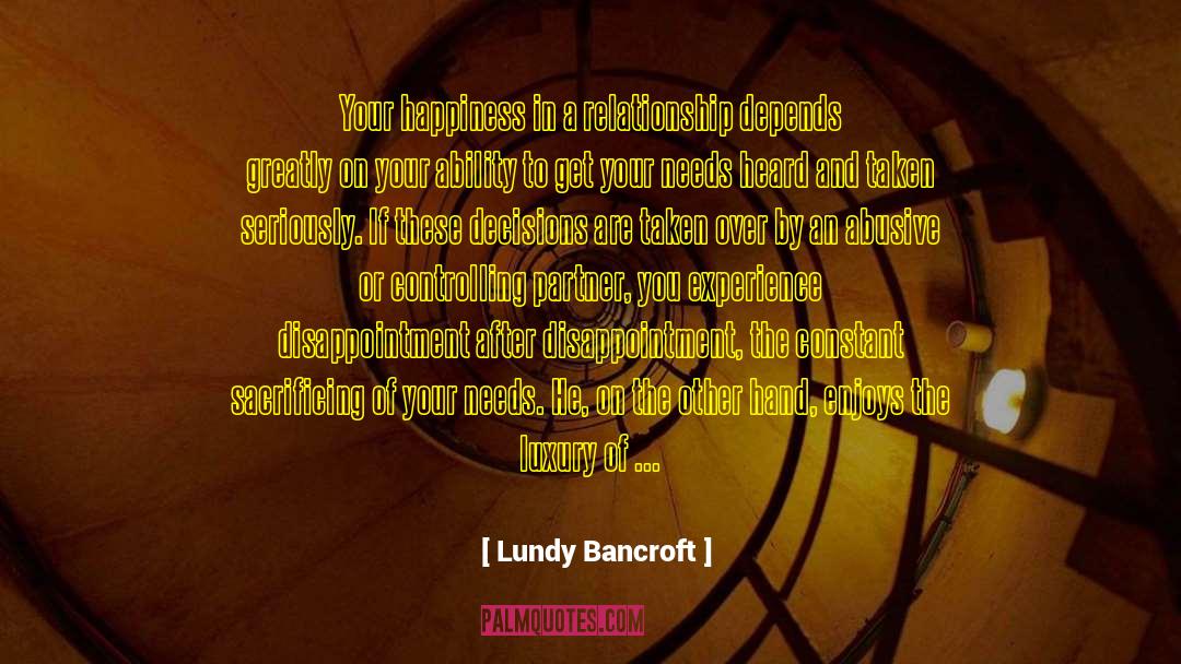 Enjoys quotes by Lundy Bancroft