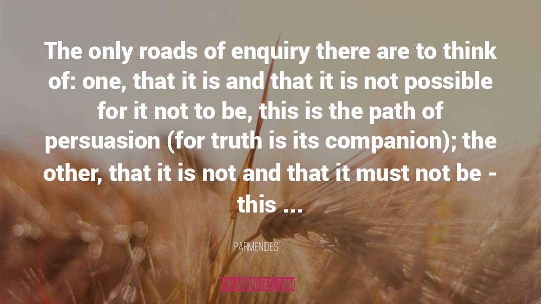 Enquiry quotes by Parmenides