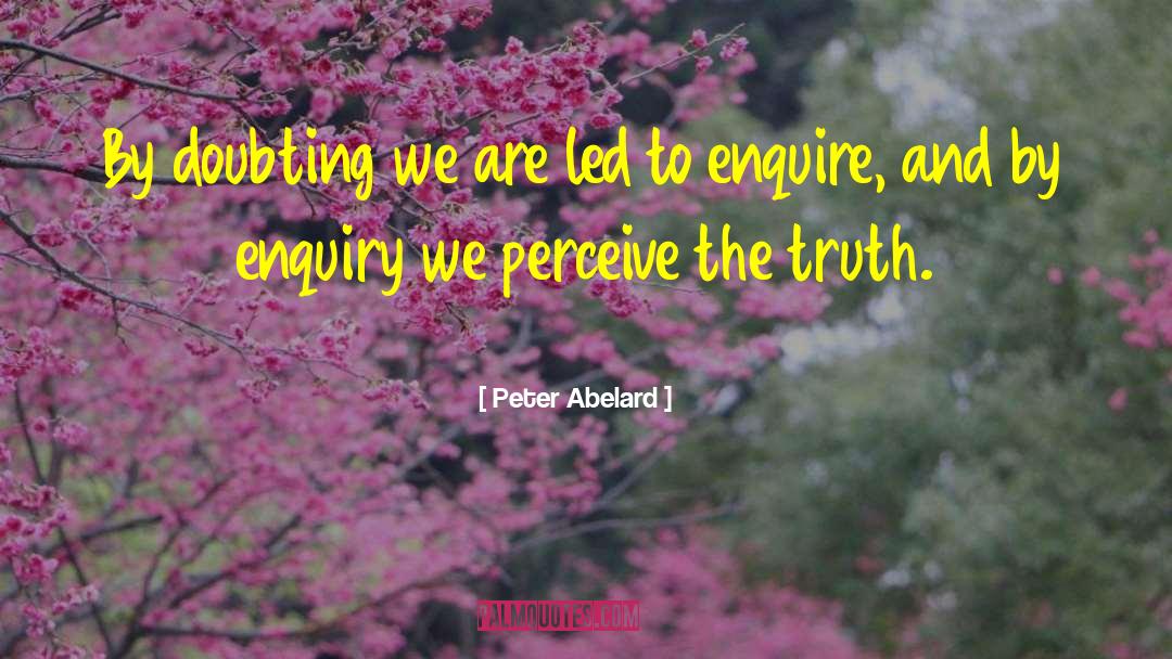Enquiry quotes by Peter Abelard