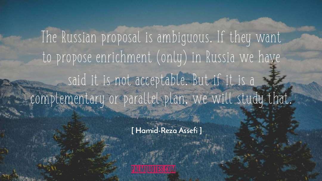 Enrichment quotes by Hamid-Reza Assefi