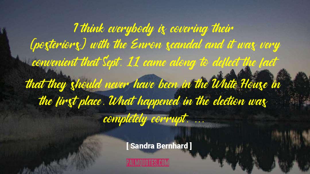 Enron Scandal quotes by Sandra Bernhard