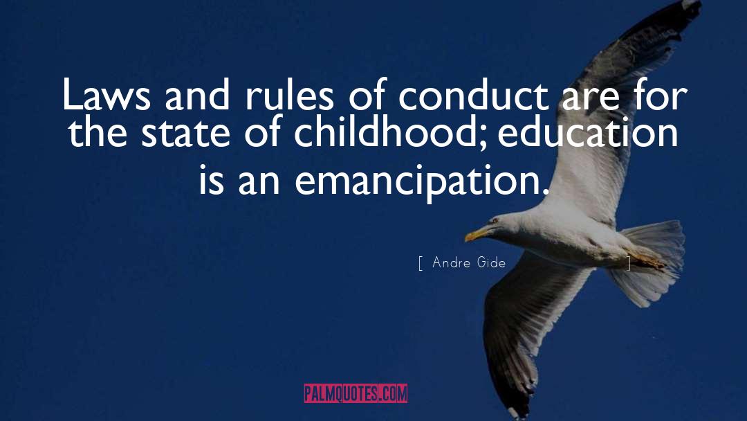 Enslavement Emancipation quotes by Andre Gide