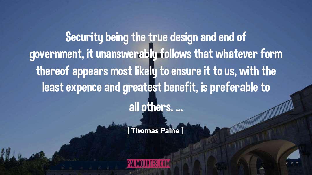 Ensure quotes by Thomas Paine