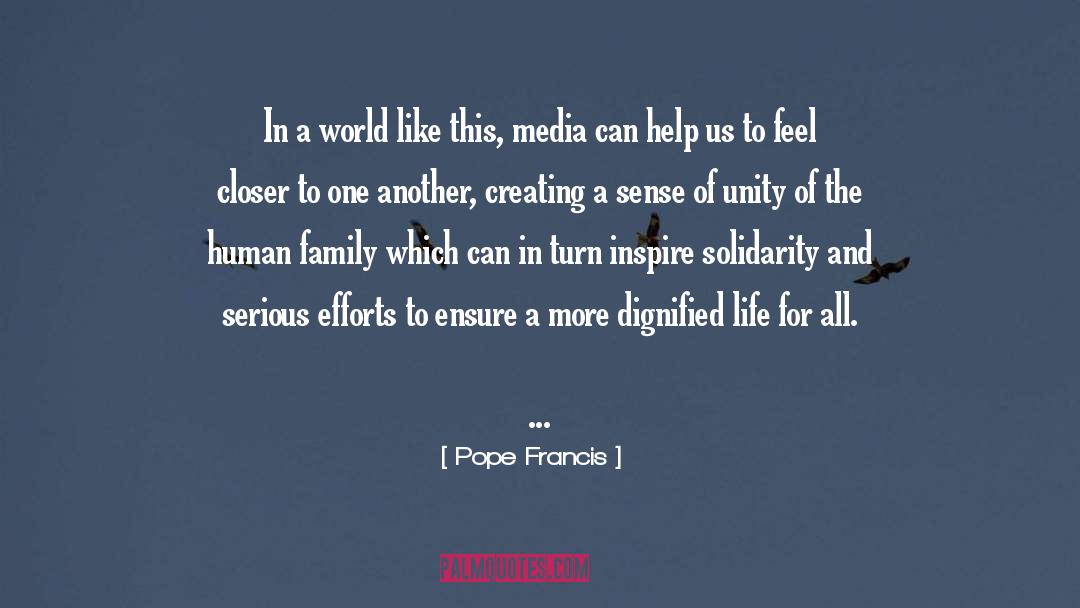 Ensure quotes by Pope Francis