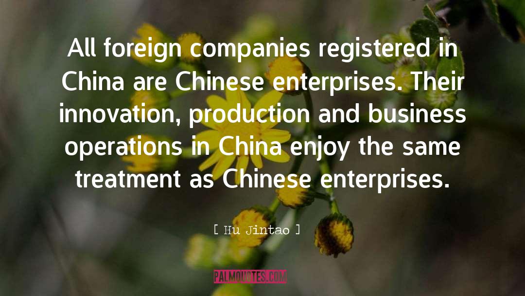 Enterprises quotes by Hu Jintao