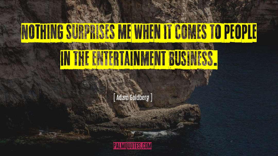 Entertainment Business quotes by Adam Goldberg
