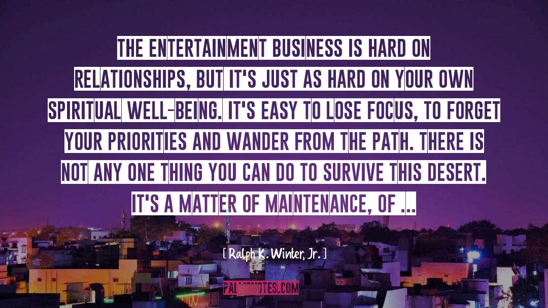 Entertainment Business quotes by Ralph K. Winter, Jr.