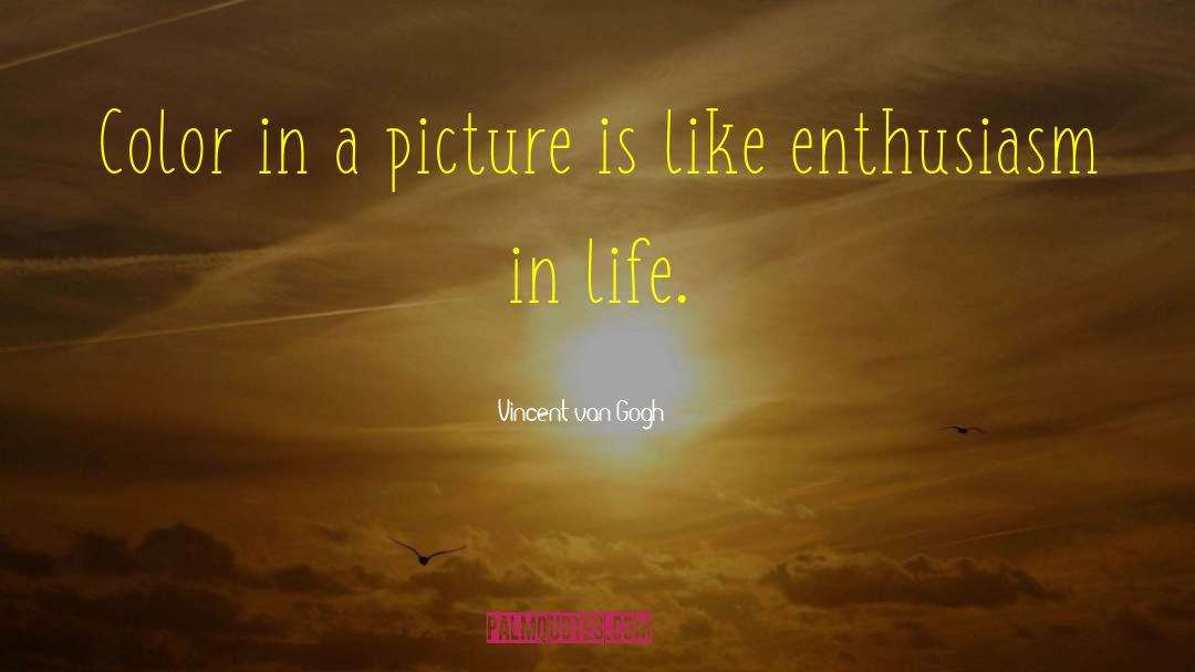 Enthusiasm For Life quotes by Vincent Van Gogh