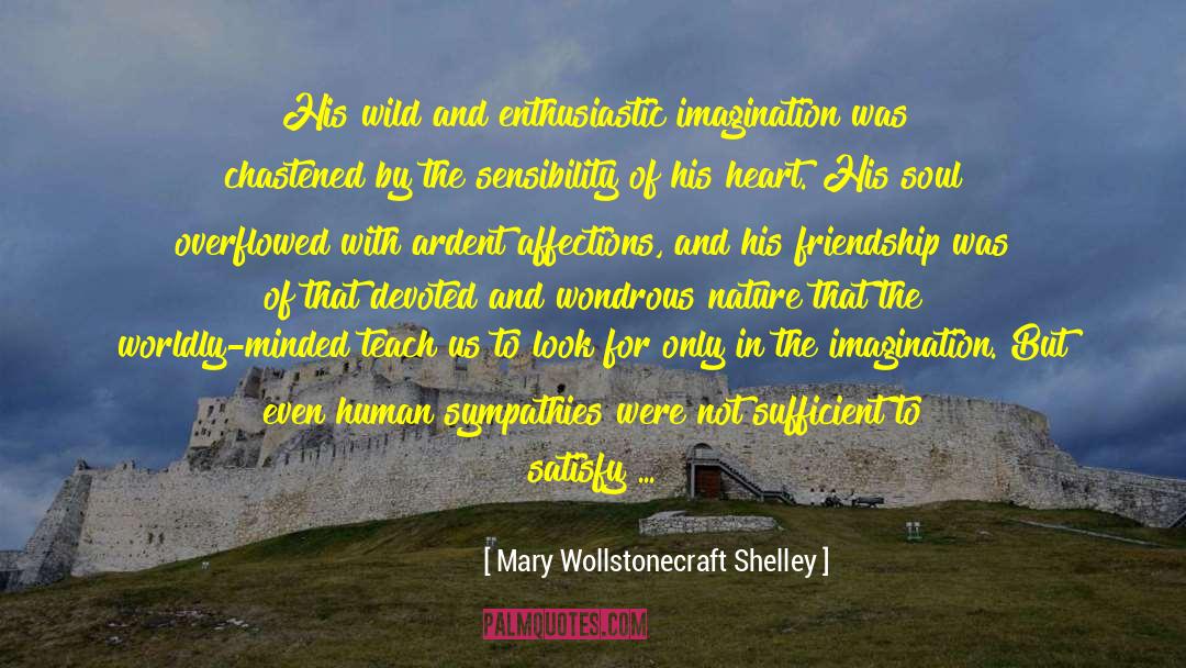 Enthusiastic quotes by Mary Wollstonecraft Shelley