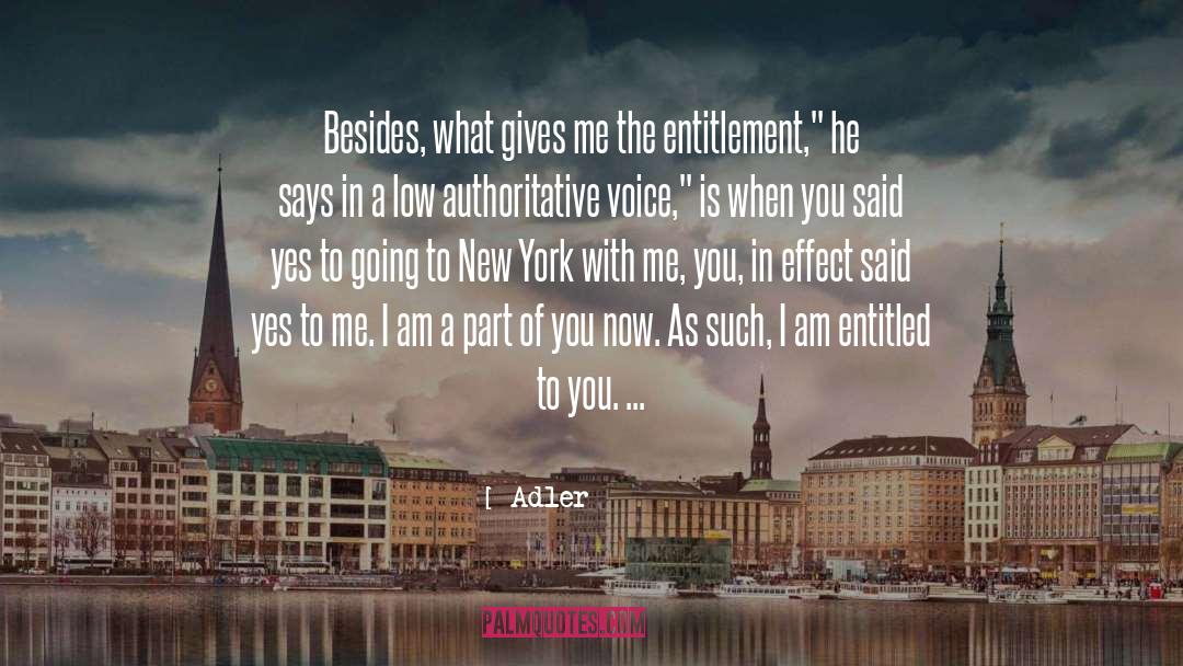 Entitlement quotes by Adler