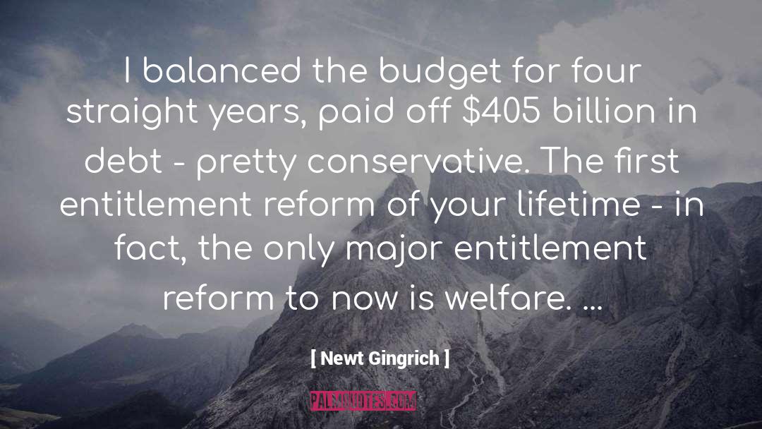 Entitlement quotes by Newt Gingrich
