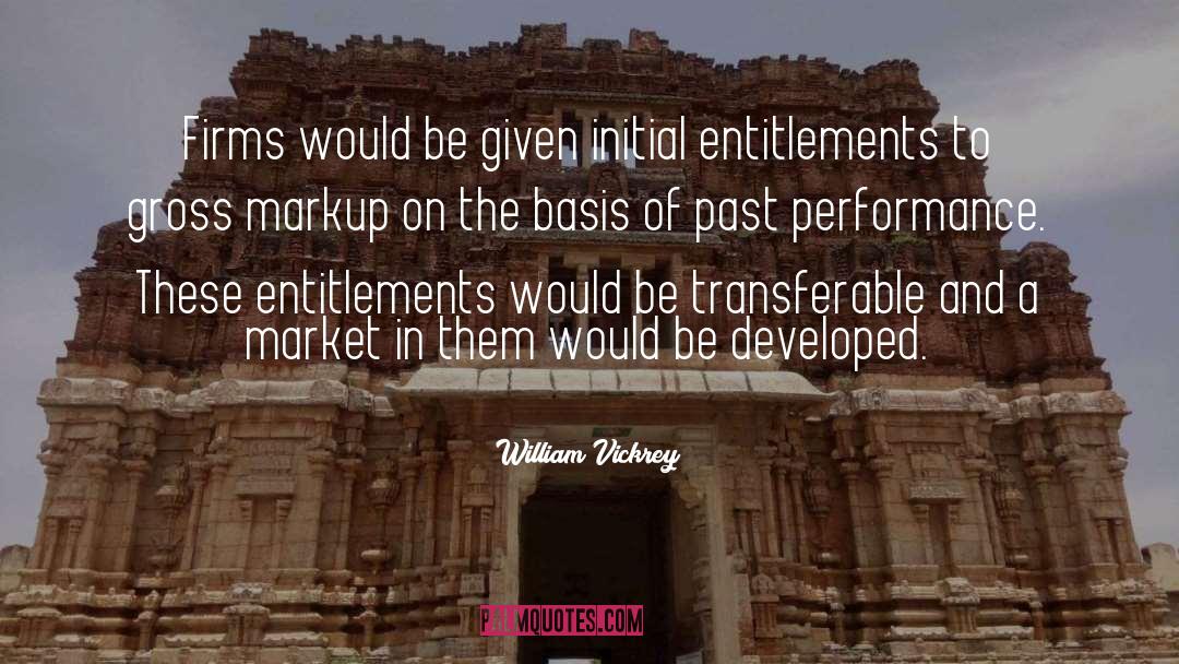 Entitlements quotes by William Vickrey