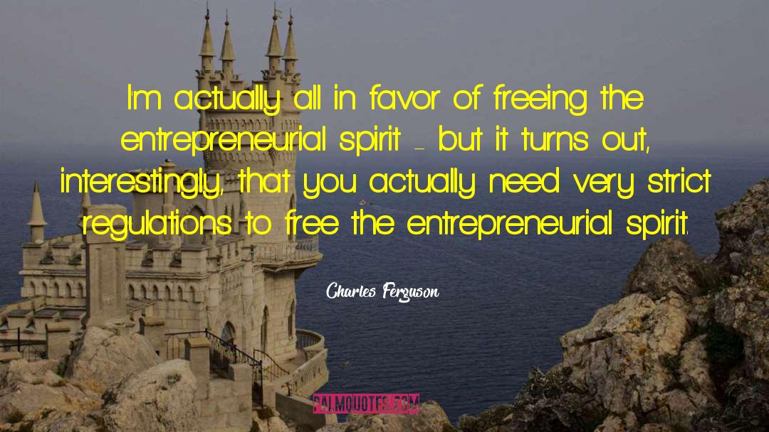 Entrepreneurial Spirit quotes by Charles Ferguson
