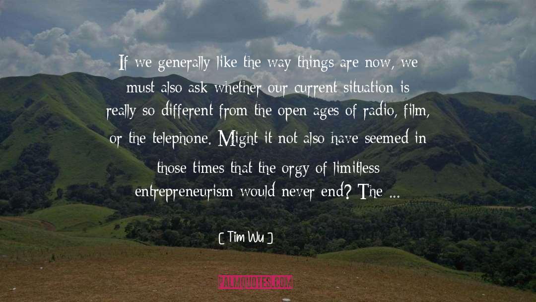 Entrepreneurism quotes by Tim Wu