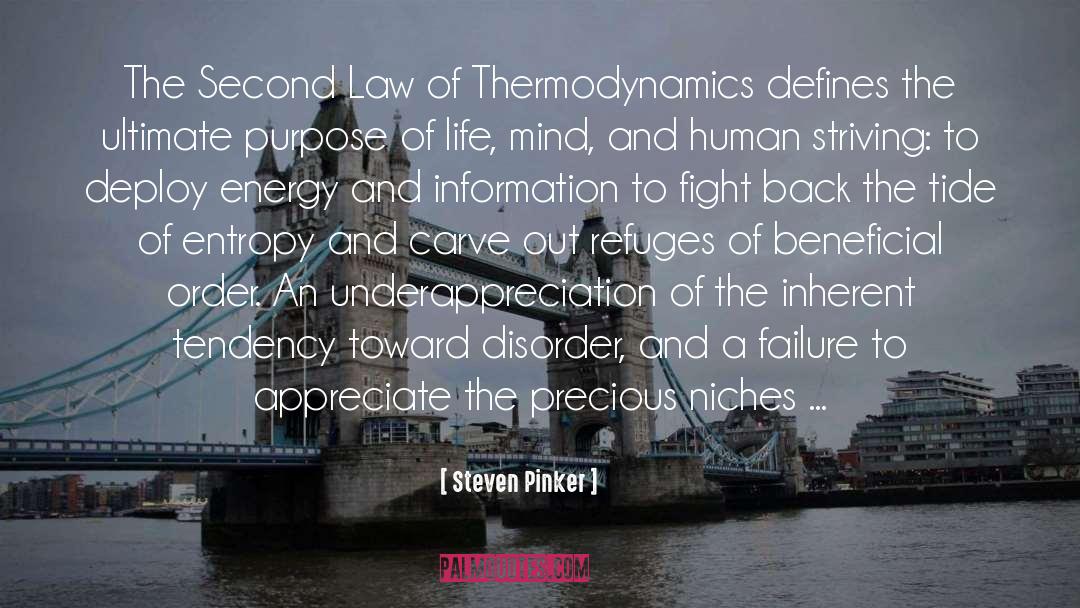 Entropy quotes by Steven Pinker