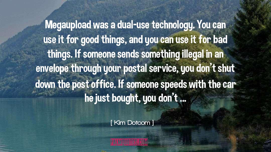 Envelope quotes by Kim Dotcom