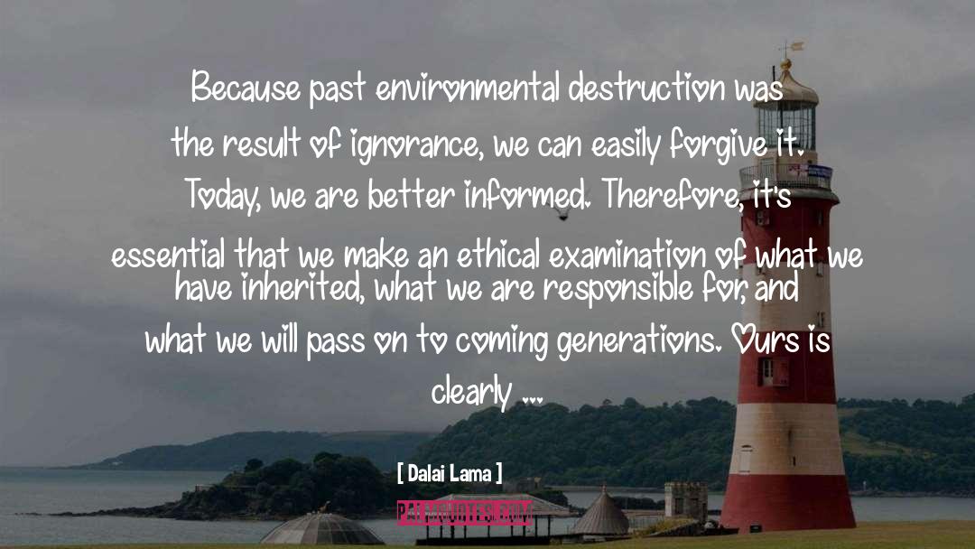 Environmental Degradation quotes by Dalai Lama
