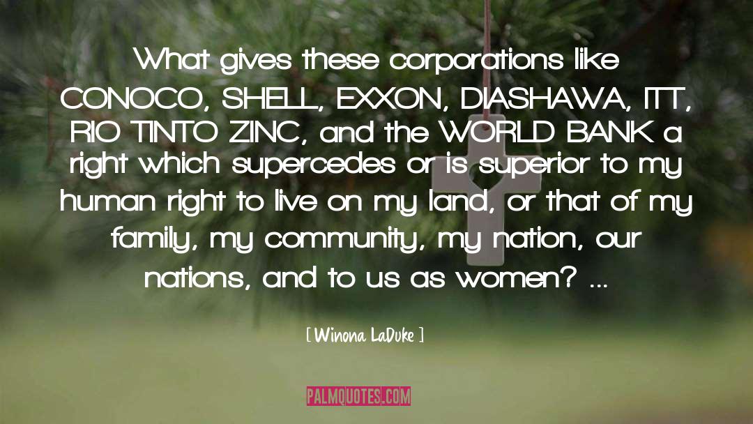 Environmental quotes by Winona LaDuke