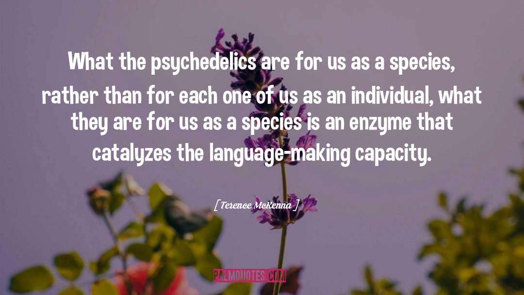 Enzymes quotes by Terence McKenna
