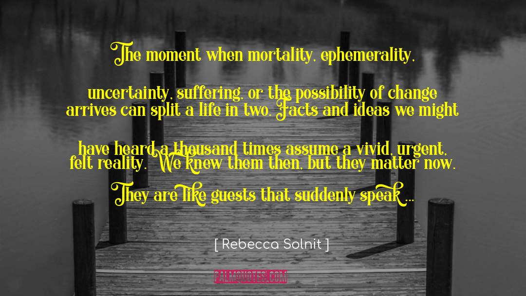 Ephemerality quotes by Rebecca Solnit