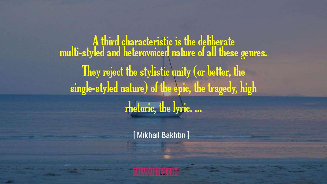 Epic High Fantasy quotes by Mikhail Bakhtin