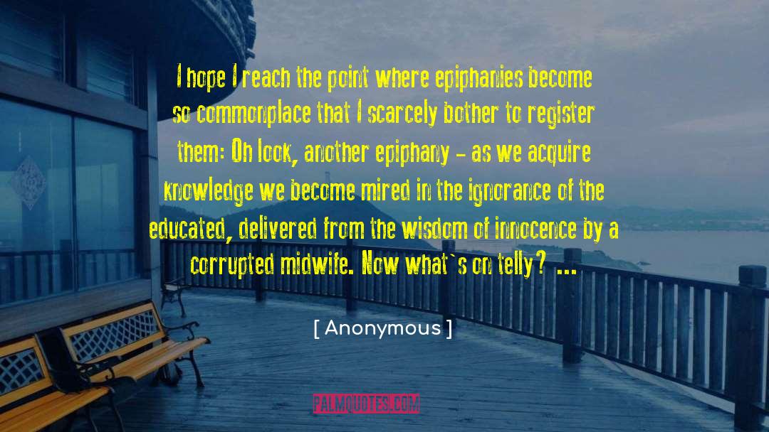 Epiphanies quotes by Anonymous