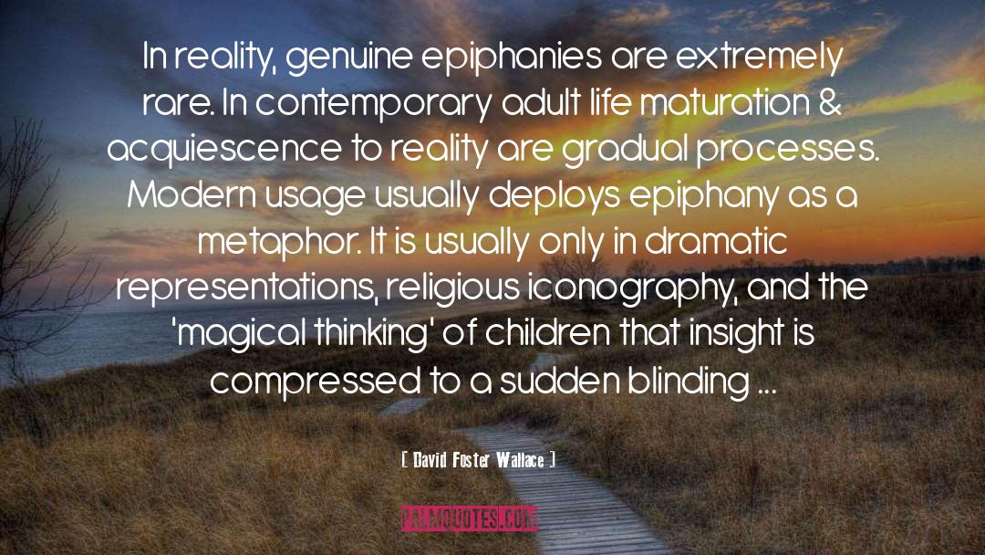 Epiphanies quotes by David Foster Wallace